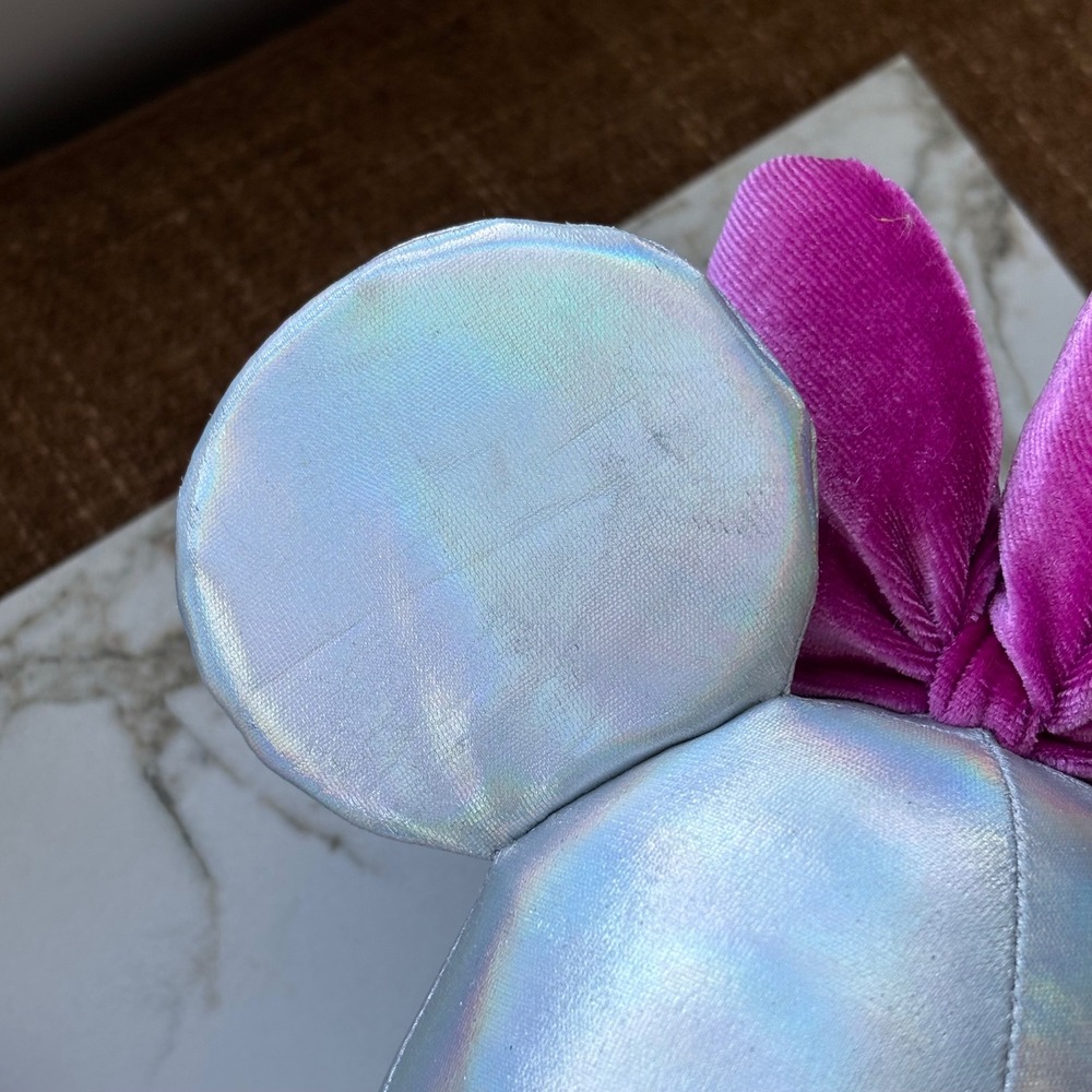 Disney Parks 100 Years Wonder Minnie Mouse Iridescent Silver Platinum Plush - Picture 10 of 14